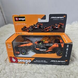Burago McLaren MCL38 Miami Grand Prix 2024 Formula 1 Team 1:43 Scale Diecast
